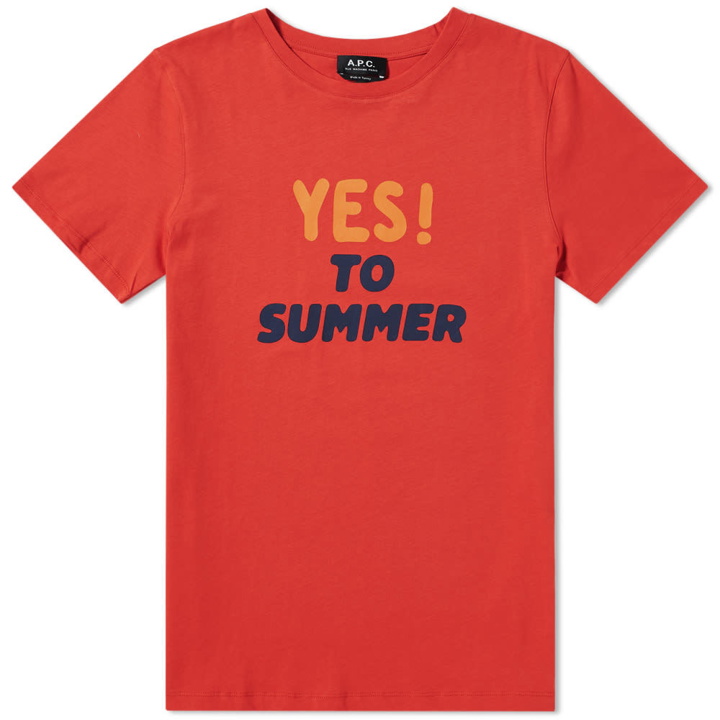 Photo: A.P.C. Yes To Summer Tee Red