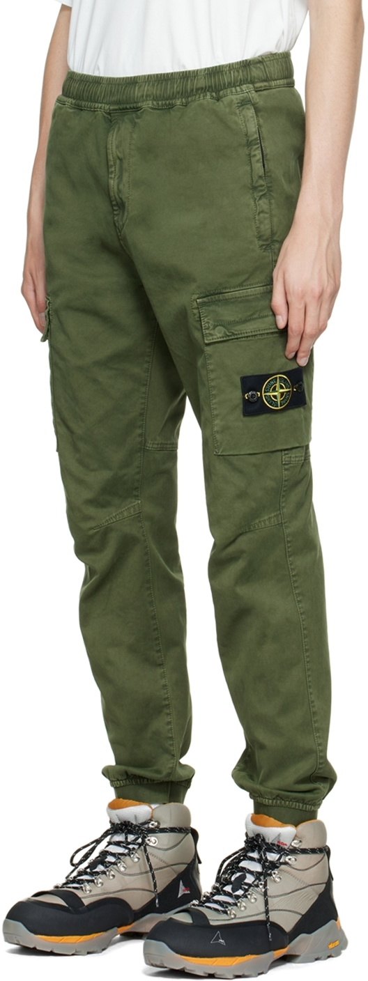 Stone Island Green Tapered Cargo Pants Stone Island