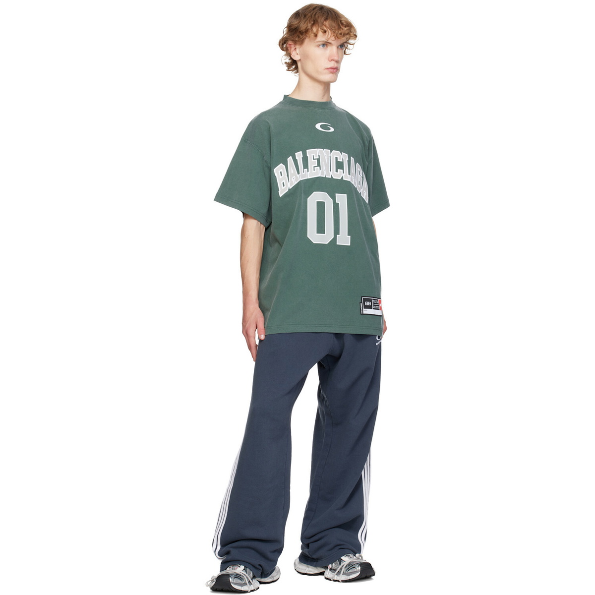 Balenciaga Green Basketball Oversized T-shirt