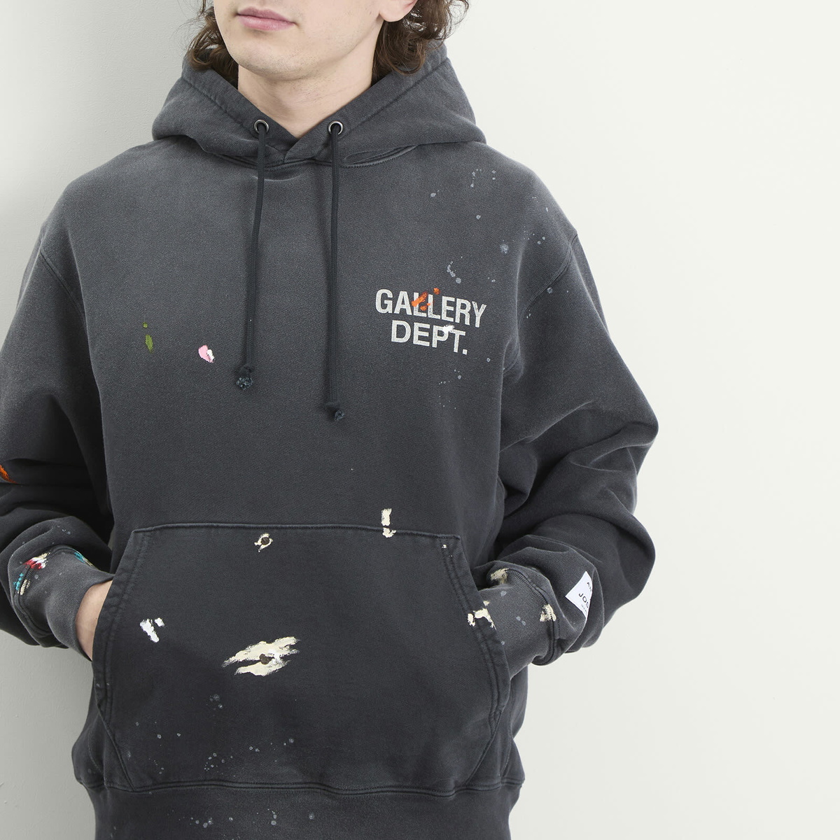 Gallery Dept Men's Gd Paint Logo Hoodie in Vintage Black