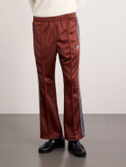 Needles - Bootcut Logo-Embroidered Striped Jersey Sweatpants - Red
