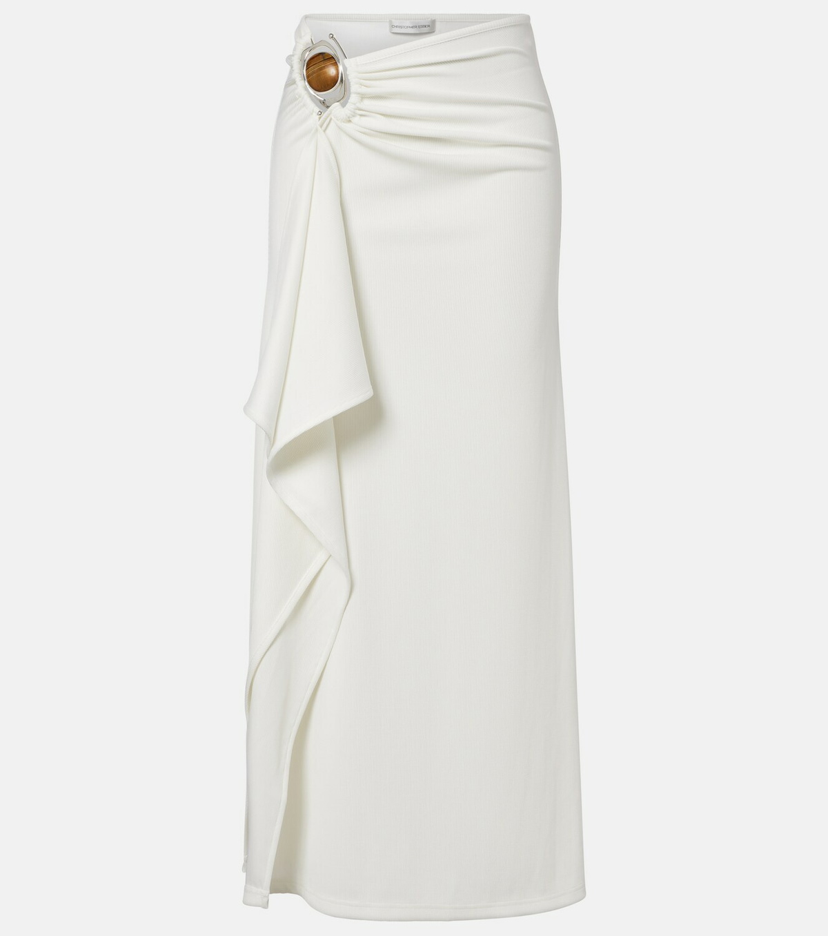 Christopher Esber Occhio embellished jersey maxi skirt