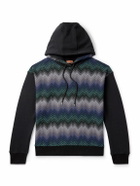 Missoni - Jacquard-Panelled Cotton-Jersey Hoodie - Black