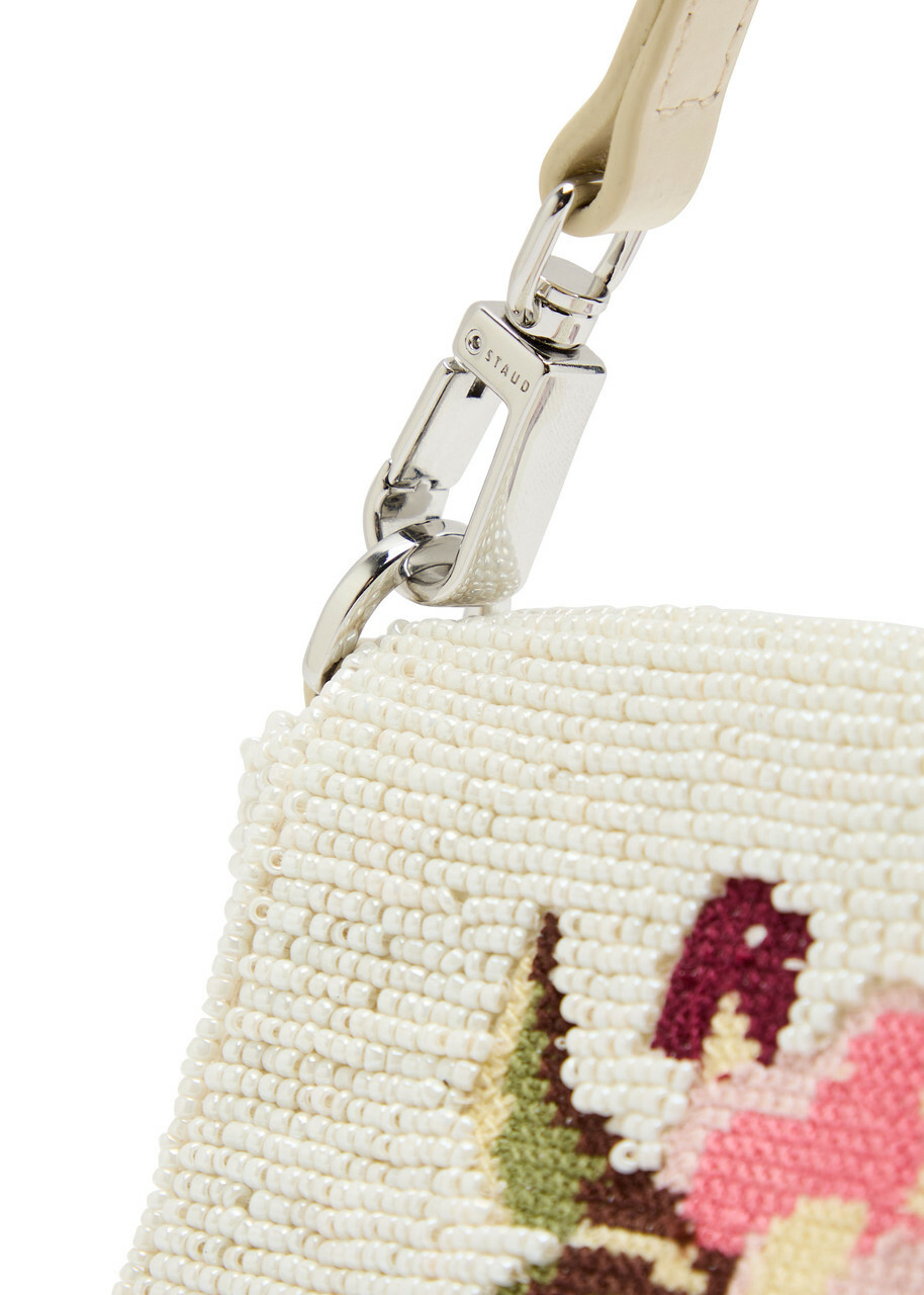 Staud Timmy Embroidered Beaded Shoulder bag - Pink - One Size
