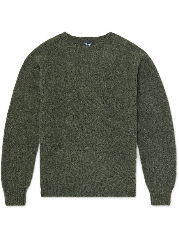 Photo: Drake's - Brushed Shetland Wool Sweater - Green