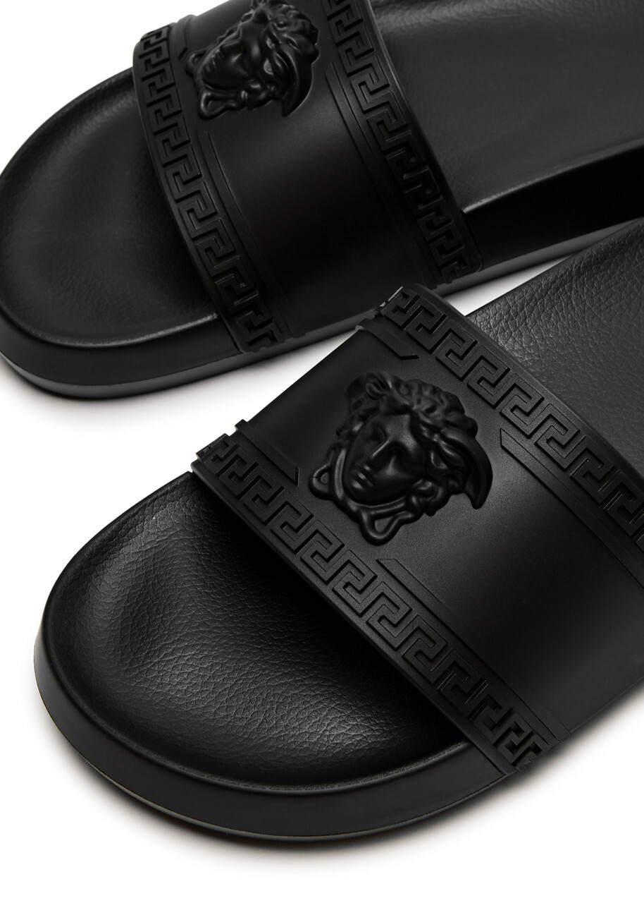 Versace Medusa Rubber Sliders Black