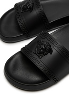 Versace Medusa Rubber Sliders Black