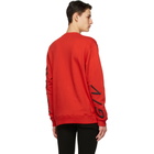 Givenchy Red Big Embroidered Refracted Sweatshirt