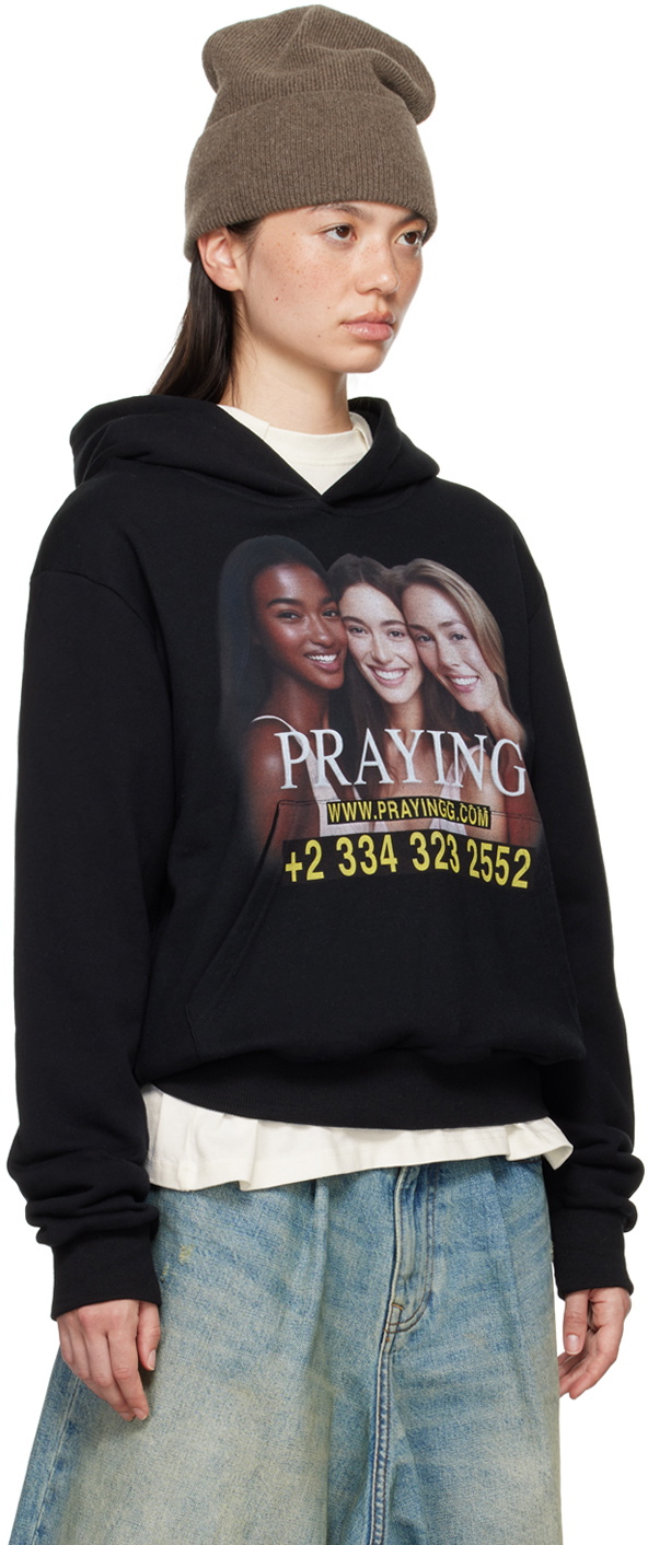 Praying Black AI Girls Hoodie Praying