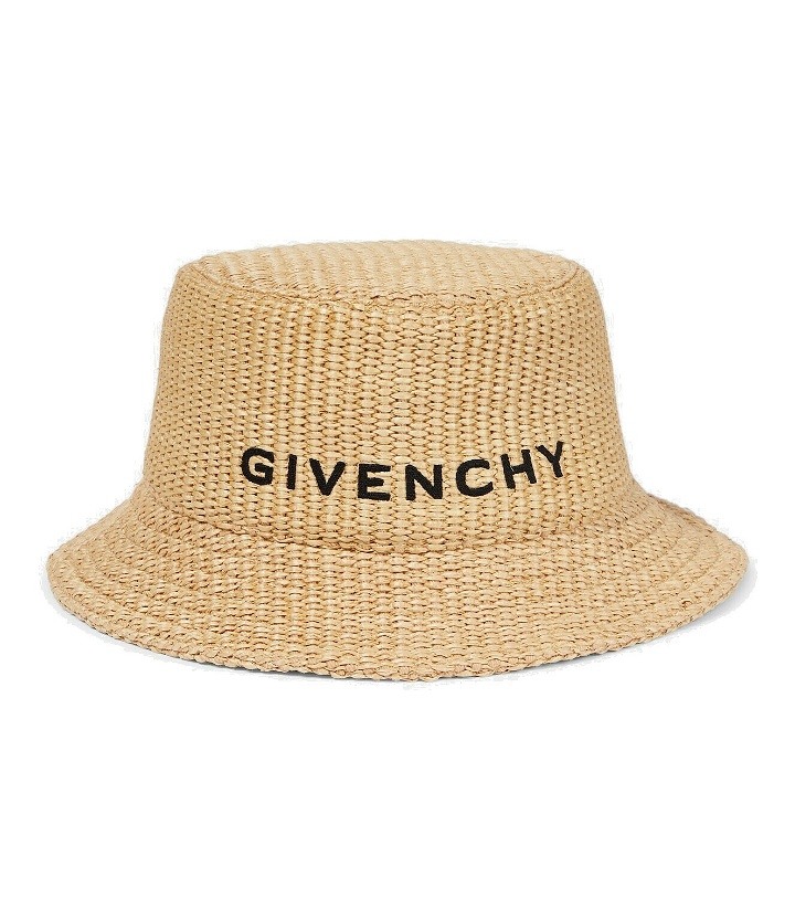 Photo: Givenchy Logo reversible raffia bucket hat