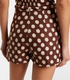 Faithfull Lila polka-dot linen shorts