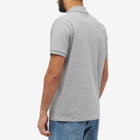 Moncler Men's Heart Logo Polo Shirt in Grey
