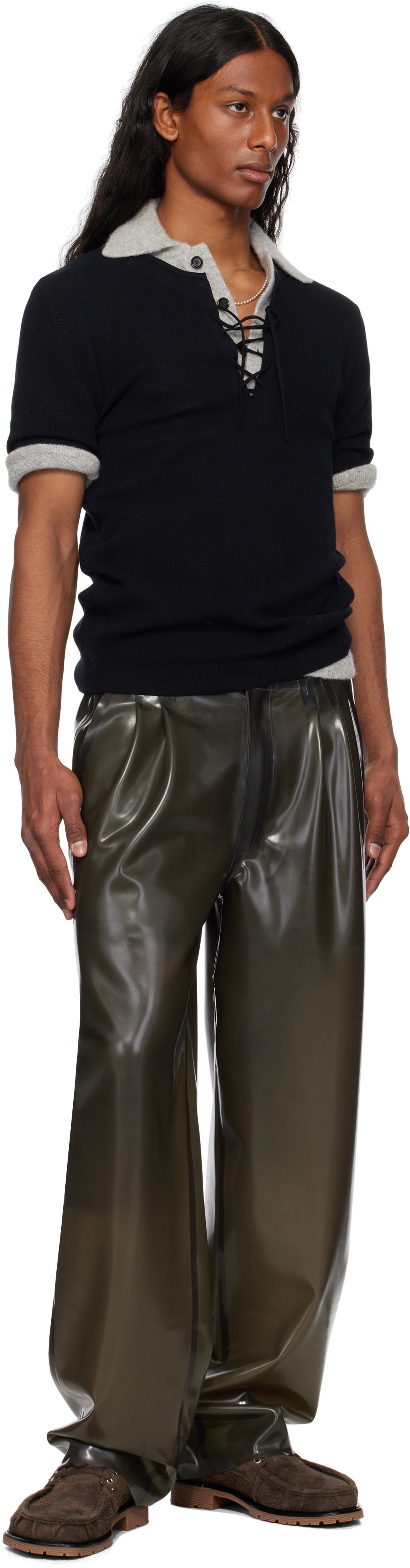 Magliano Gray Folsom Doppia Latex Trousers