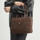 DUNST Women's Suede Shoulder Bag in Deep Brown 