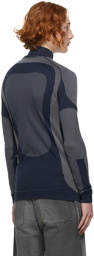 MISBHV Navy & White Active Classic Long Sleeve Top