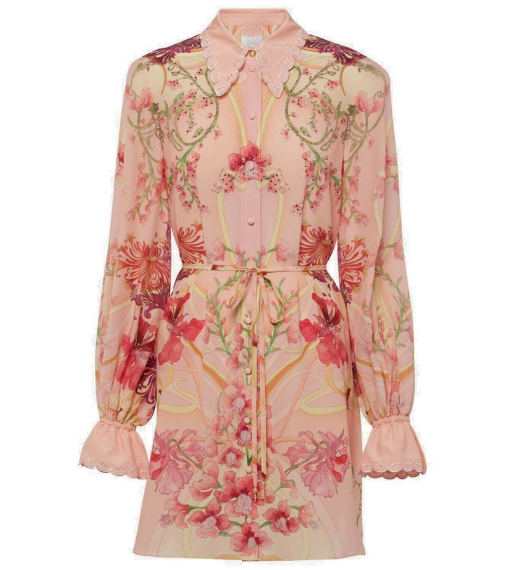 Photo: Camilla Embellished floral silk shirt dress