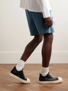 RRR123 - Enemy Straight-Leg Logo-Print Cotton-Jersey Drawstring Shorts - Cobalt