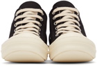 Rick Owens Drkshdw Black License Plate Low Sneakers