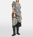Noir Kei Ninomiya Gingham wool tweed minidress