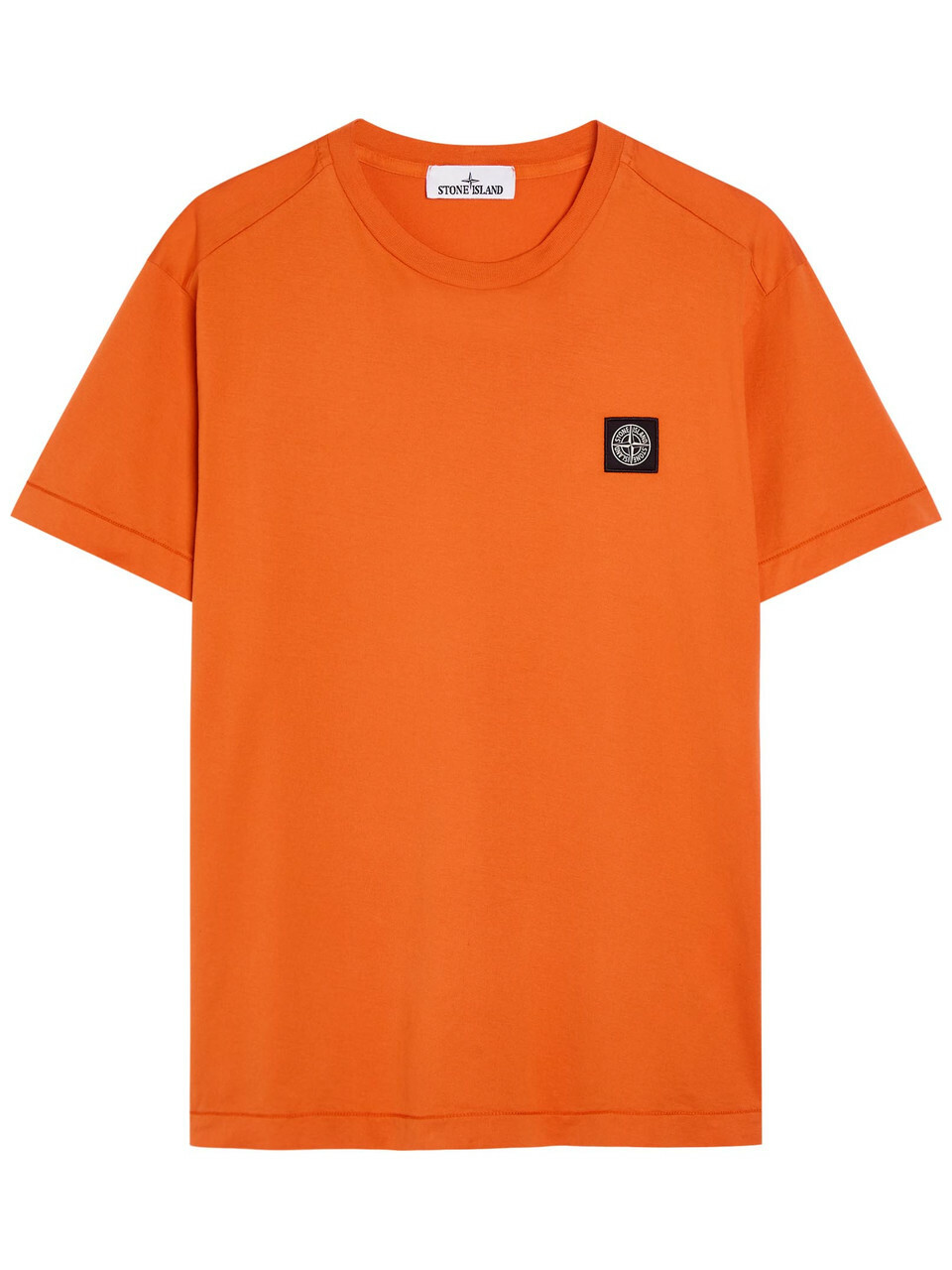STONE  EMBROIDERY オレンジ　tシャツ 刺繍 Stone Island - Archivio Embroidered Logo-Print Cotton-Jersey T