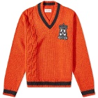 Thames Men's Rathbone V Knit in Orange/Black
