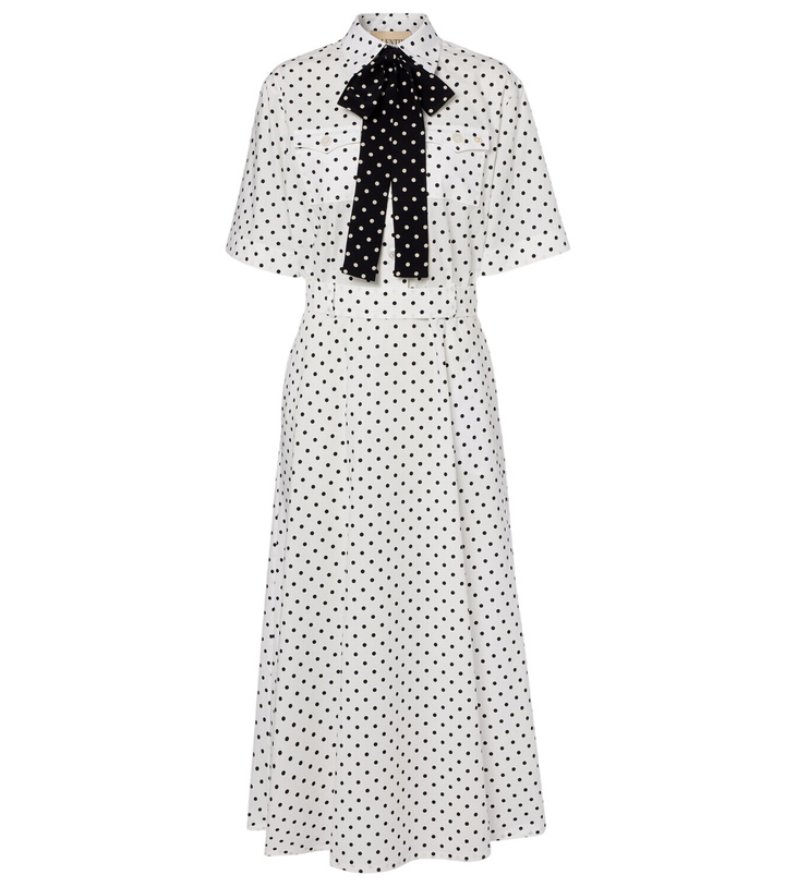 Photo: Valentino Polka-dot cotton poplin midi dress