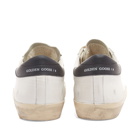 Golden Goose Men's Super-Star Leather Suede Toe Sneakers in White/Ice/Black
