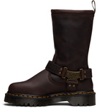 Dr. Martens Brown Anistone Hi Leather Biker Boots