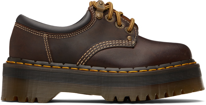 Photo: Dr. Martens Brown 8053 Arc Leather Platform Casual Derbys