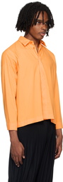 132 5. ISSEY MIYAKE Orange Relaxed Shirt