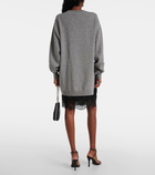 Stella McCartney Lace-trimmed virgin wool sweater