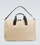Giorgio Armani - Leather-trimmed canvas duffel bag