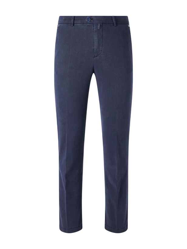 Photo: Kiton - Straight-Leg Lyocell-Blend Twill Trousers - Blue