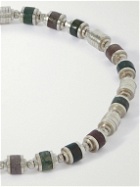 M. Cohen - Saguaro Sterling Silver, Agate and Cord Beaded Bracelet - White