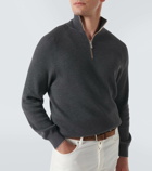 Brunello Cucinelli Cotton half-zip sweater