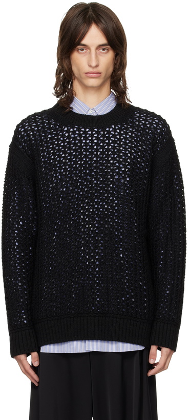 Photo: Junya Watanabe Black Wool Sweater