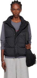 Stone Island Black G100003 Crinkle Reps Recycled Nylon Down Vest