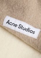 Acne Studios Logo-appliquéd Fringed Alpaca-blend Scarf - Beige - One Size