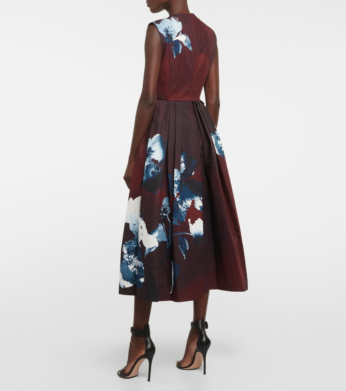 Erdem Floral cotton faille midi dress Erdem