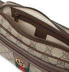 Gucci - Leather-Trimmed Monogrammed Coated-Canvas Belt Bag - Beige