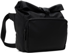 RAINS Black Rolltop Commuter Bag
