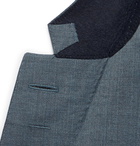 Richard James - Light-Blue Slim-Fit Wool-Flannel Suit Jacket - Blue