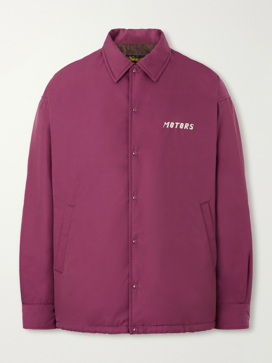 Visvim - Embroidered Wool and Silk-Blend-Twill Jacket - Burgundy