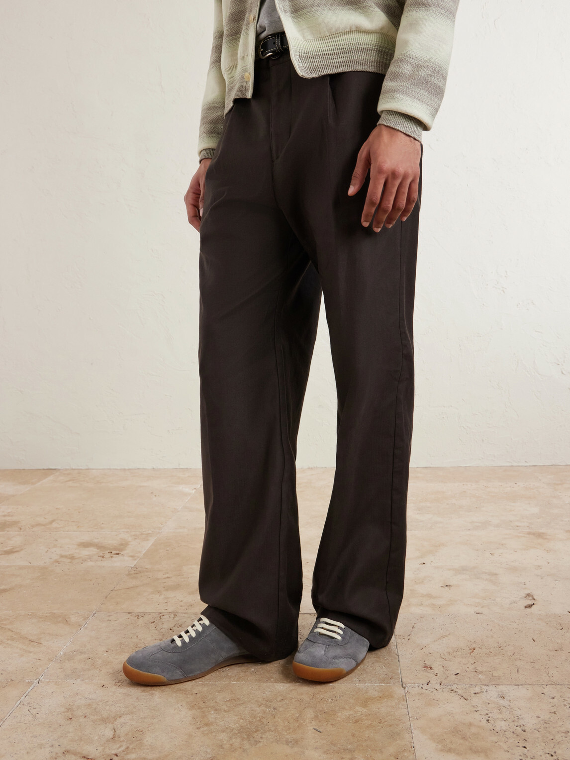 Officine Creative - Hazel 001 Leather-Trimmed Suede Sneakers - Gray
