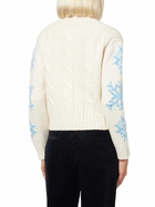 MC2 Saint Barth Woman Turtleneck Braided Sweater With Snowflake Rhinestones
