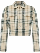 Burberry Check Pattern Cropped Jacket