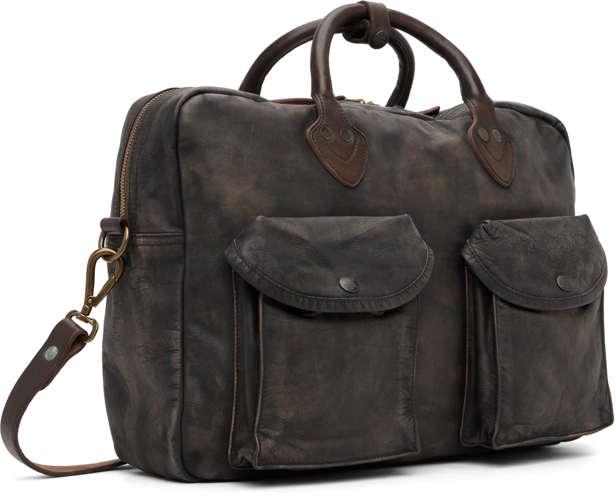 RRL Brown Leather Briefcase