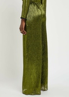 Forte_forte Lamé Voile Trousers Green