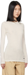 Jil Sander Off-White Crewneck Long Sleeve T-Shirt