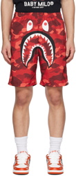 BAPE Red Camo Shark Shorts